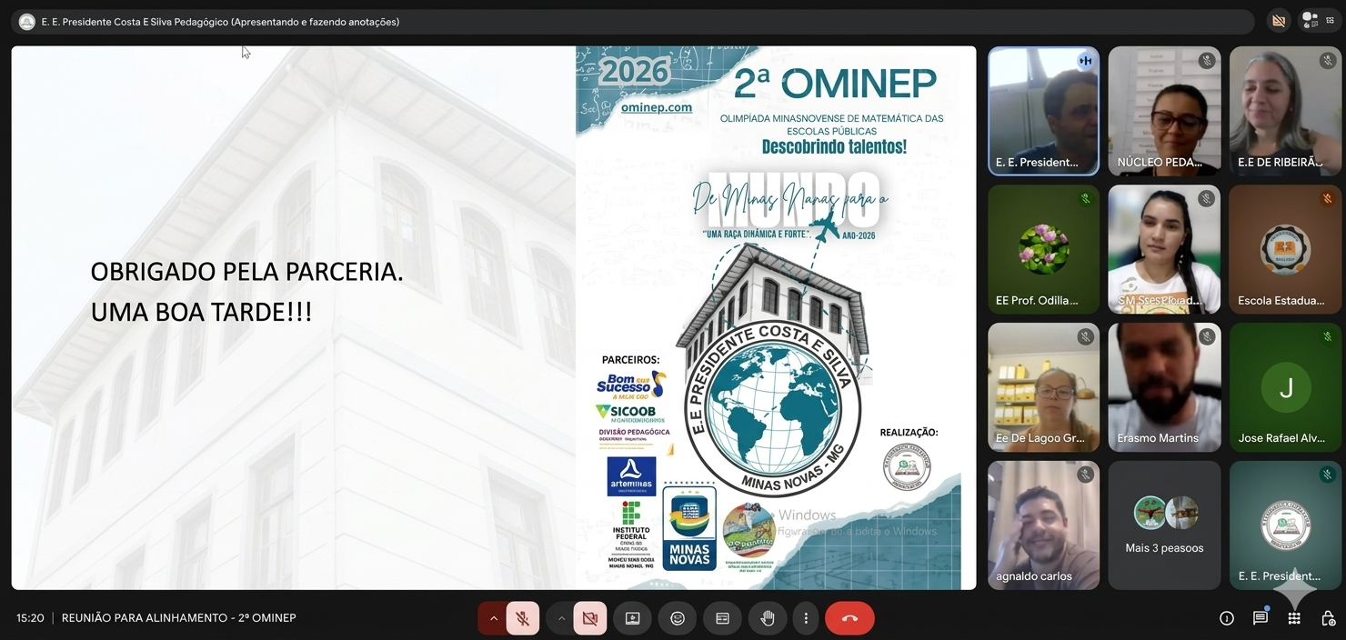 Reunião de alinhamento da 2ª OMINEP